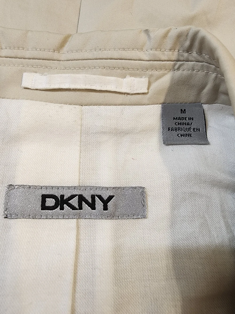 DKNY Men's Beige Two-Button Blazer Jacket Size Medium